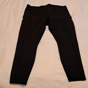 athleta contender tight Black Size XL 2 Side Zip Pkts Excellent Condition